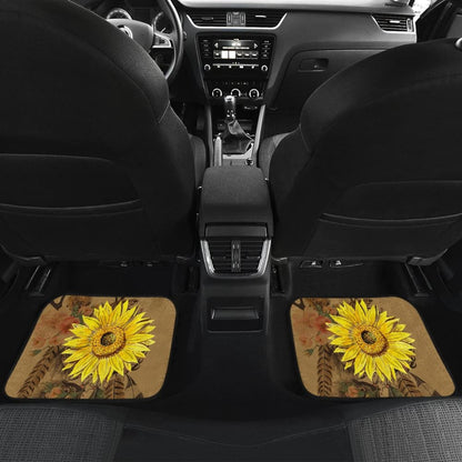 Sunflower Native American Dreamcatcher Car Floor Mats