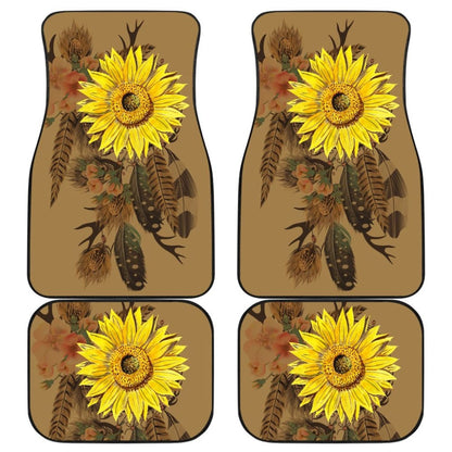 Sunflower Native American Dreamcatcher Car Floor Mats
