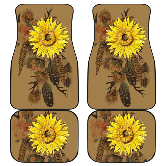 Sunflower Native American Dreamcatcher Car Floor Mats