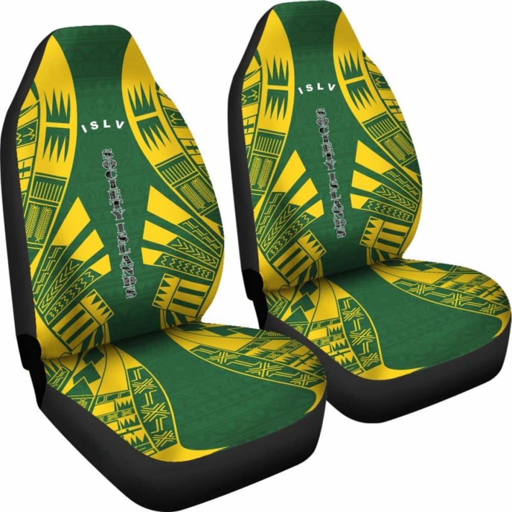 Society Islands Car Seat Covers - Society Islands Flag Polynesian Tattoo Flag -