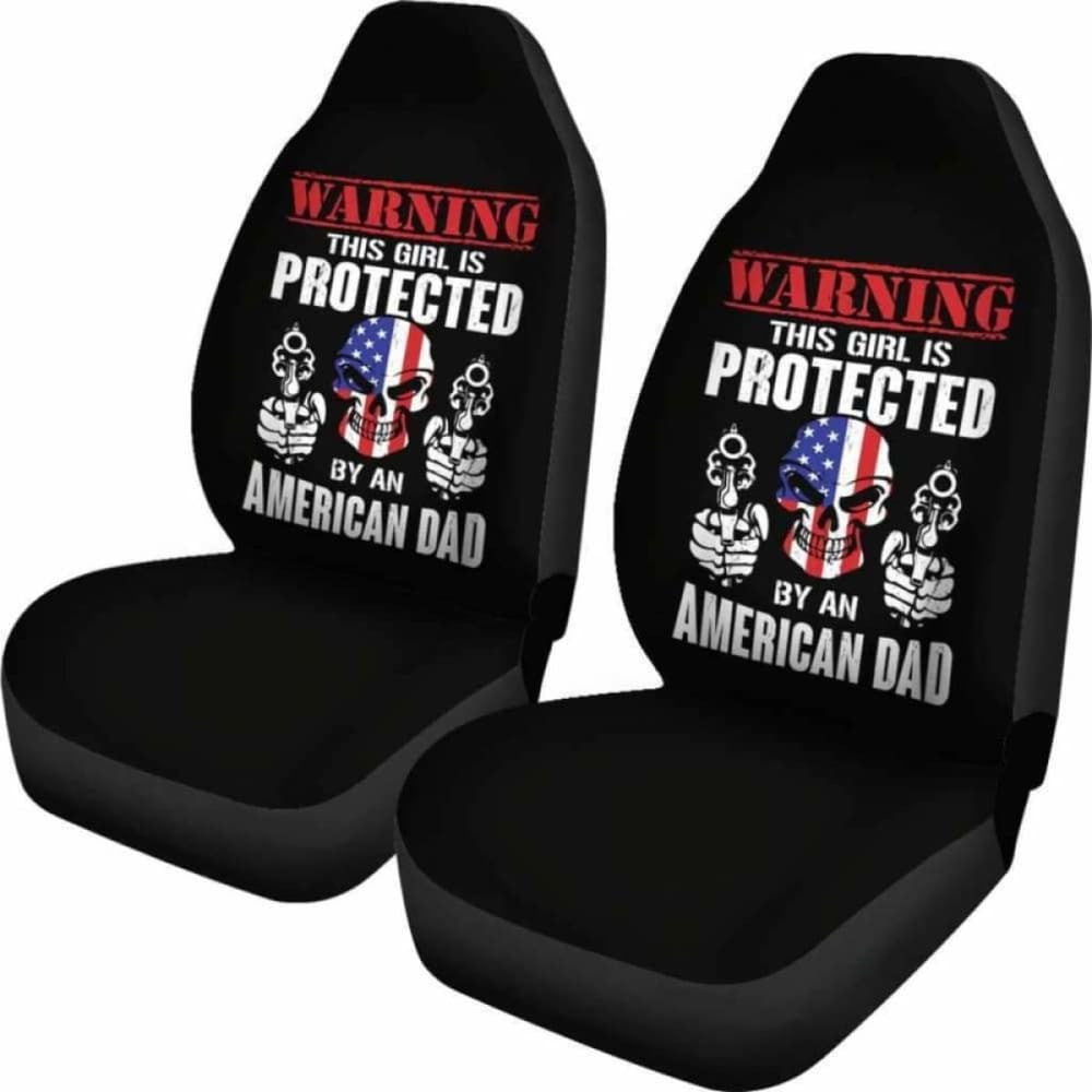 Girl Is Protected By An American Dad Car Seat Covers