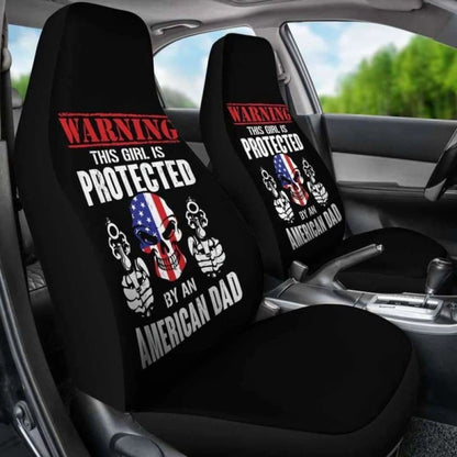 Girl Is Protected By An American Dad Car Seat Covers
