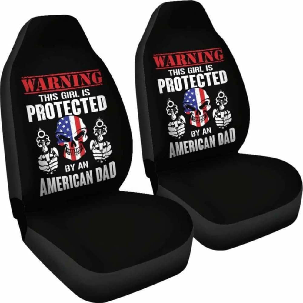 Girl Is Protected By An American Dad Car Seat Covers