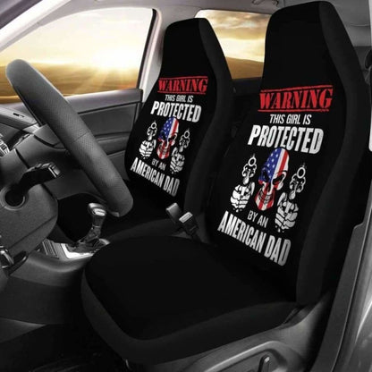 Girl Is Protected By An American Dad Car Seat Covers