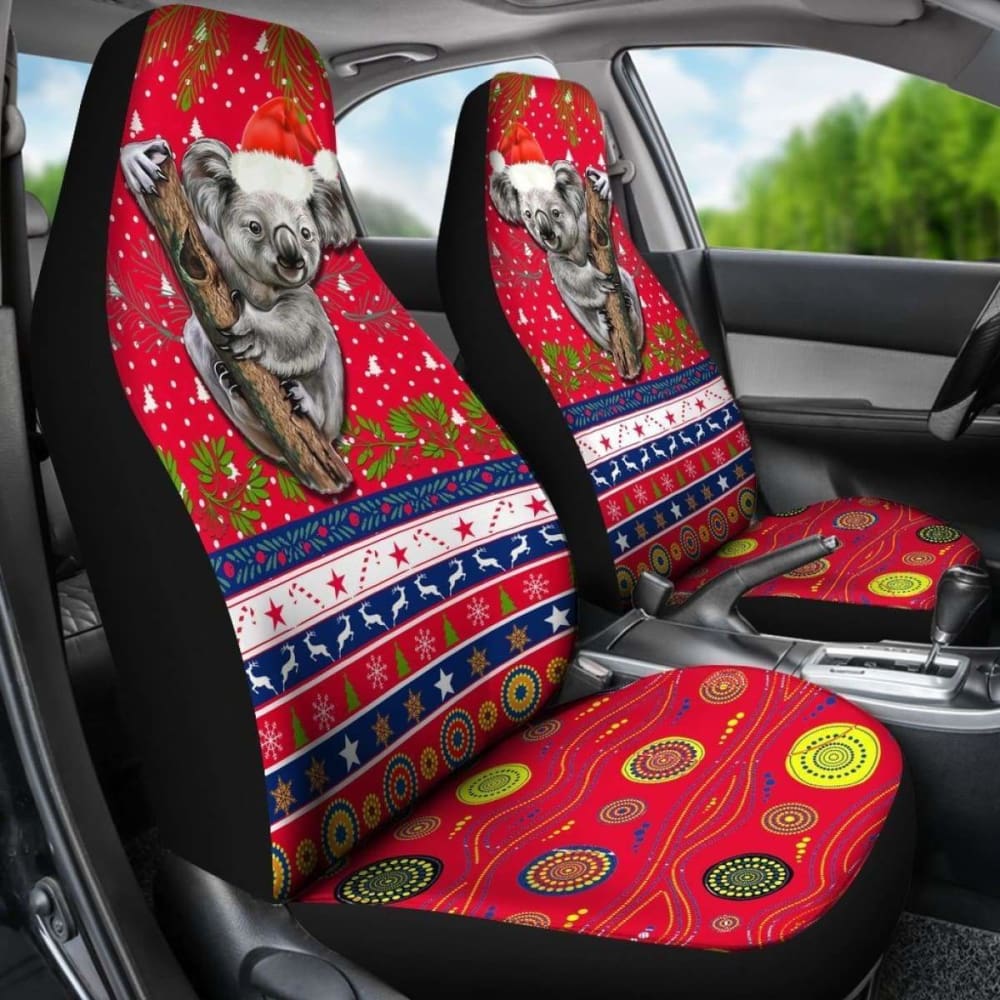 Australia Christmas Aboriginal Car Seat Covers Koala Version