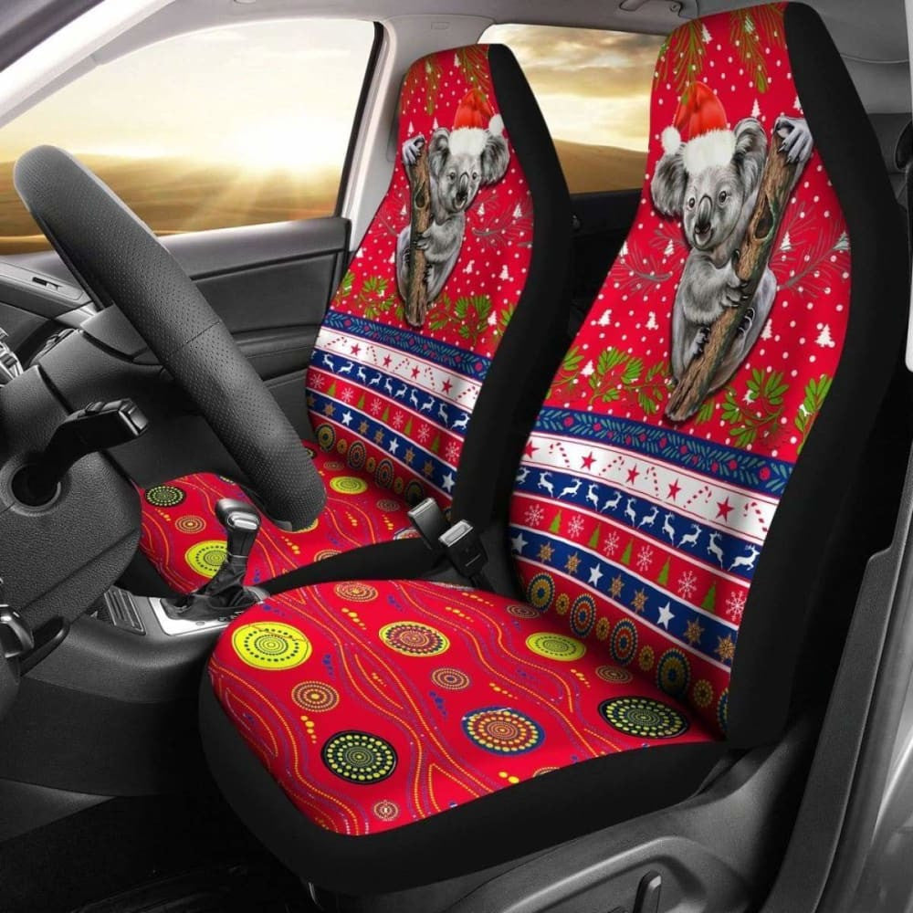 Australia Christmas Aboriginal Car Seat Covers Koala Version