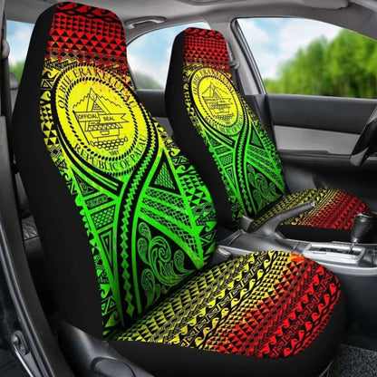 Palau Car Seat Cover - Palau Seal Polynesian Tattoo Reggae -