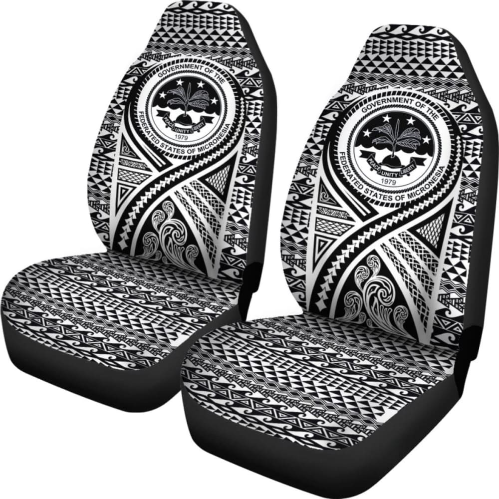 Fsm Car Seat Cover - F S M Seal Polynesian Tattoo Black -