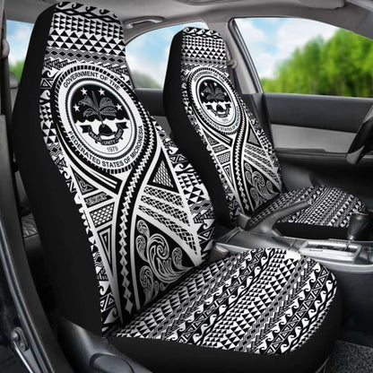 Fsm Car Seat Cover - F S M Seal Polynesian Tattoo Black -