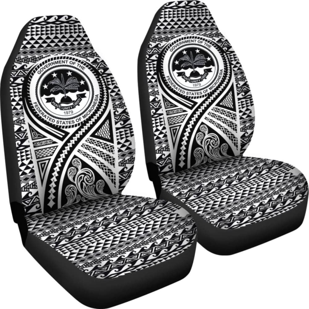Fsm Car Seat Cover - F S M Seal Polynesian Tattoo Black -