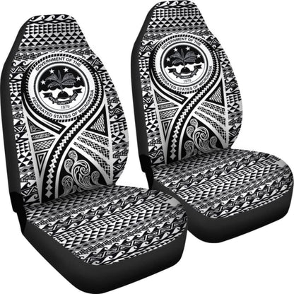 Fsm Car Seat Cover - F S M Seal Polynesian Tattoo Black -