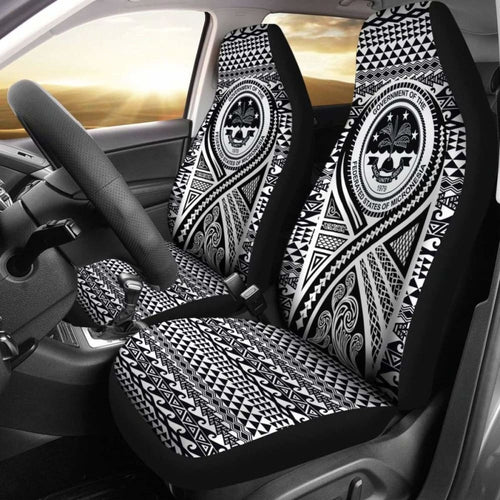 Fsm Car Seat Cover - F S M Seal Polynesian Tattoo Black -