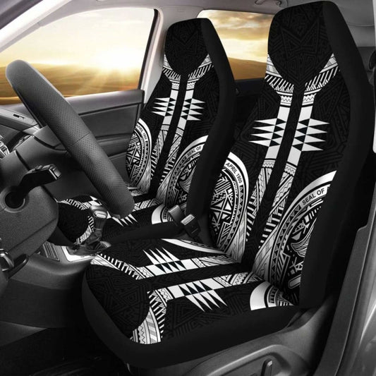 American Samoa Car Seat Covers - American Samoa Black Armor Tattoo -