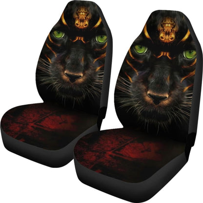 Premium Panther Awesome With Green Eyes Car Seat Covers