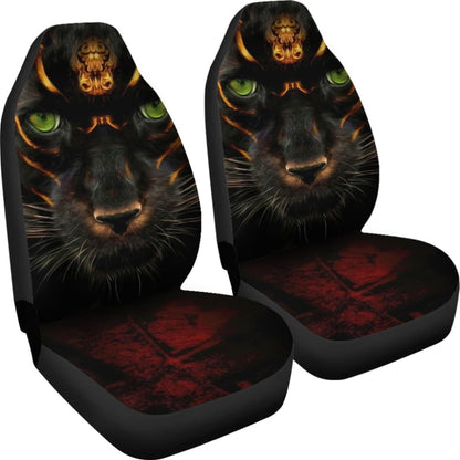 Premium Panther Awesome With Green Eyes Car Seat Covers