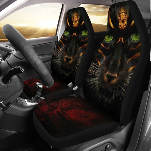 Premium Panther Awesome With Green Eyes Car Seat Covers