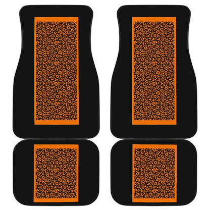 Black And Brown Leopard Skin Print Car Floor Mats