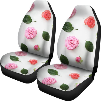Pink Rose Design Car Seat Covers