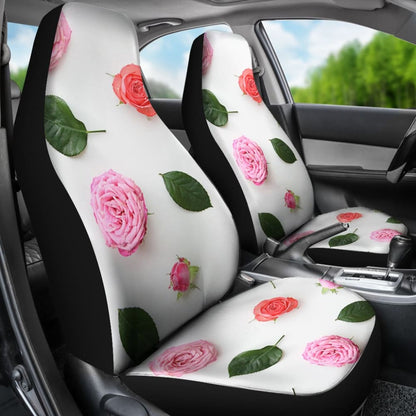 Pink Rose Design Car Seat Covers