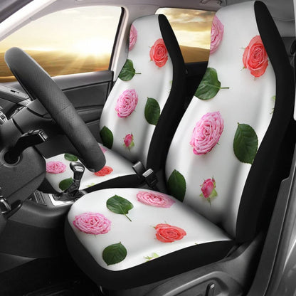 Pink Rose Design Car Seat Covers