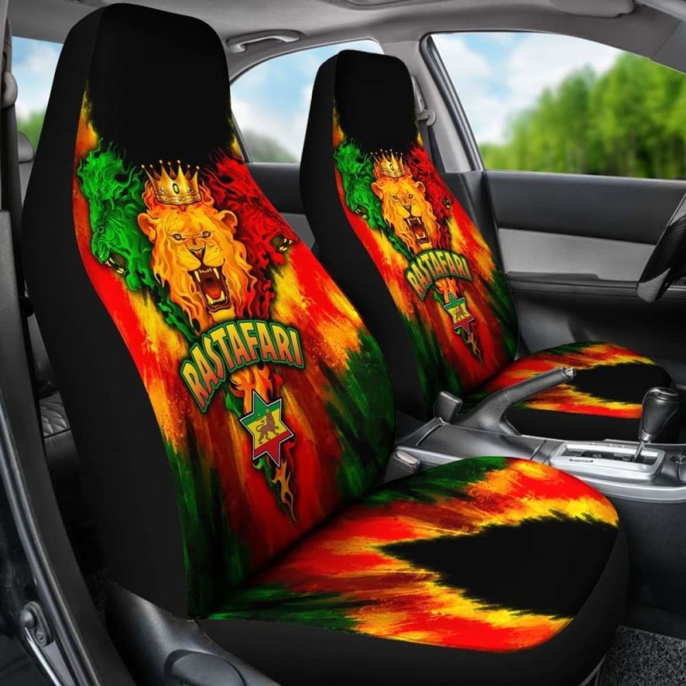 Rastafari Car Seat Covers - Lion Power -