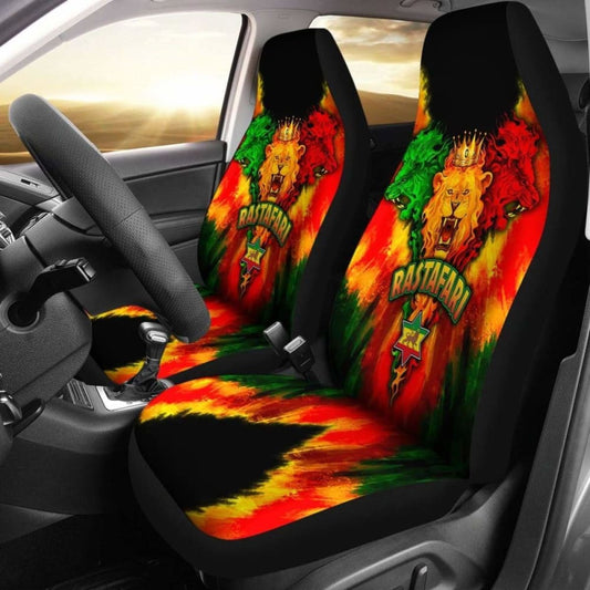 Rastafari Car Seat Covers - Lion Power -