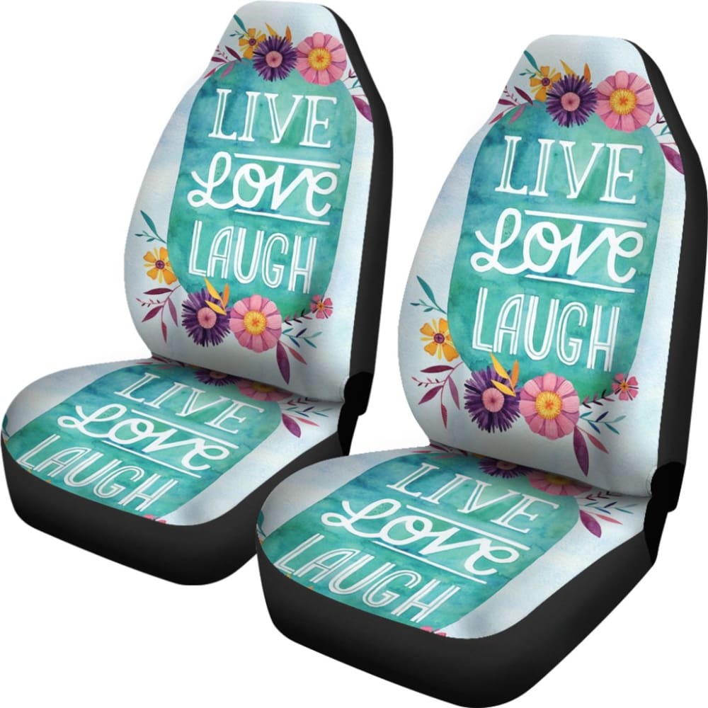 Pattern Flowers Live Laugh Love Amazing Gift Ideas Car Seat Covers