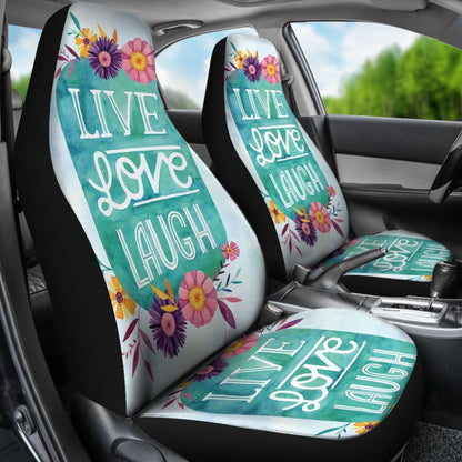 Pattern Flowers Live Laugh Love Amazing Gift Ideas Car Seat Covers