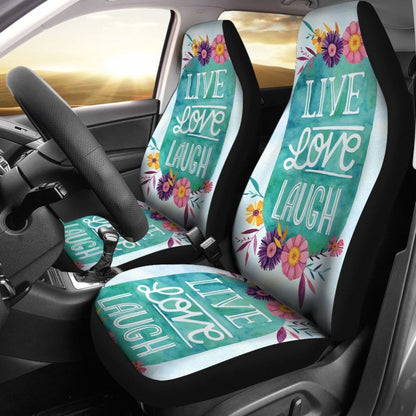 Pattern Flowers Live Laugh Love Amazing Gift Ideas Car Seat Covers