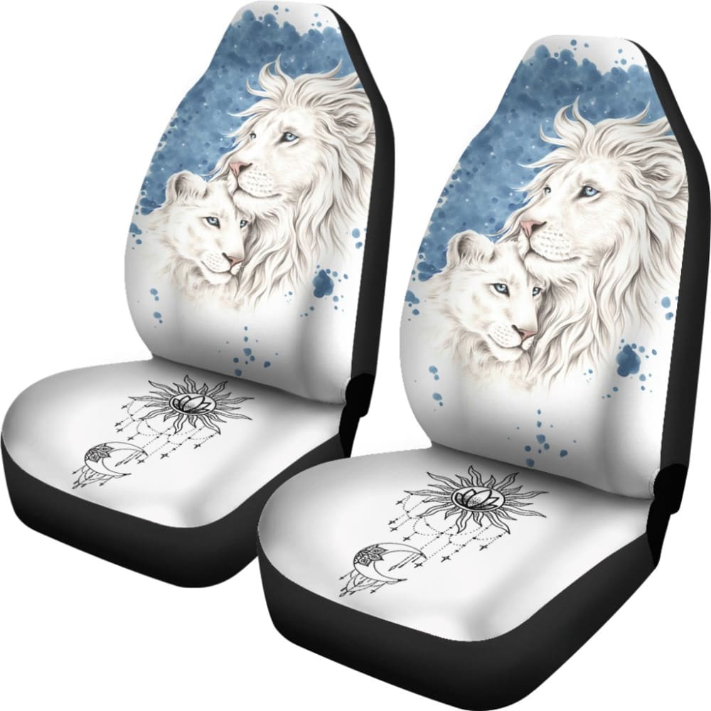 Sun And Moon Lion Car Seat Covers Meaningful Gifts Idea Custom Car Accessories