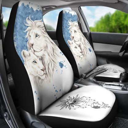Sun And Moon Lion Car Seat Covers Meaningful Gifts Idea Custom Car Accessories