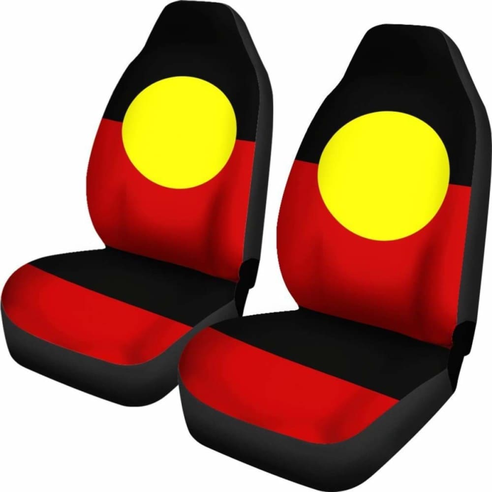 Australia Car Seat Covers - Aboriginal Flag -