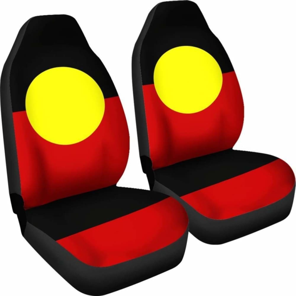 Australia Car Seat Covers - Aboriginal Flag -