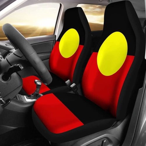 Australia Car Seat Covers - Aboriginal Flag -