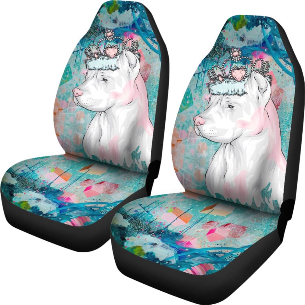 Awesome Gifts for Pitbull Lovers Royal Crown Pitbull Car Seat Covers