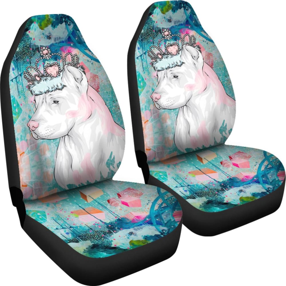 Awesome Gifts for Pitbull Lovers Royal Crown Pitbull Car Seat Covers