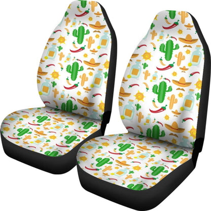 Chili Cactus Plant Mexico Pattern Car Seat Covers