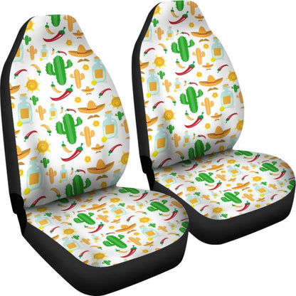Chili Cactus Plant Mexico Pattern Car Seat Covers