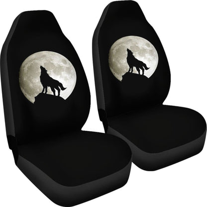 Full Moon Wolf Howling Car Seat Covers