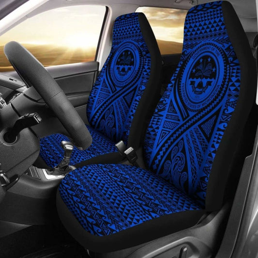 Fsm Car Seat Cover - F S M Seal Polynesian Tattoo Blue -