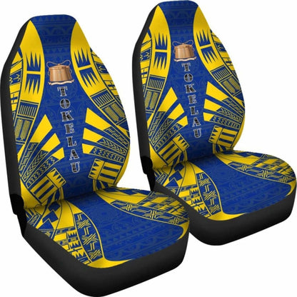 Tokelau Car Seat Covers - Tokelau Coat Of Arms Polynesian Tattoo Flag -