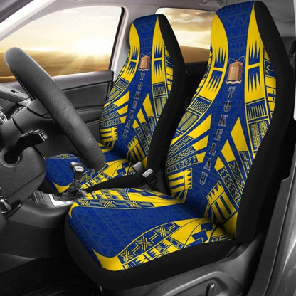 Tokelau Car Seat Covers - Tokelau Coat Of Arms Polynesian Tattoo Flag -