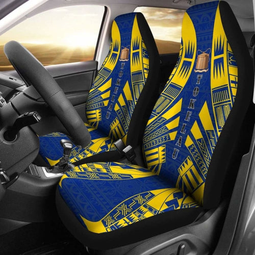 Tokelau Car Seat Covers - Tokelau Coat Of Arms Polynesian Tattoo Flag -