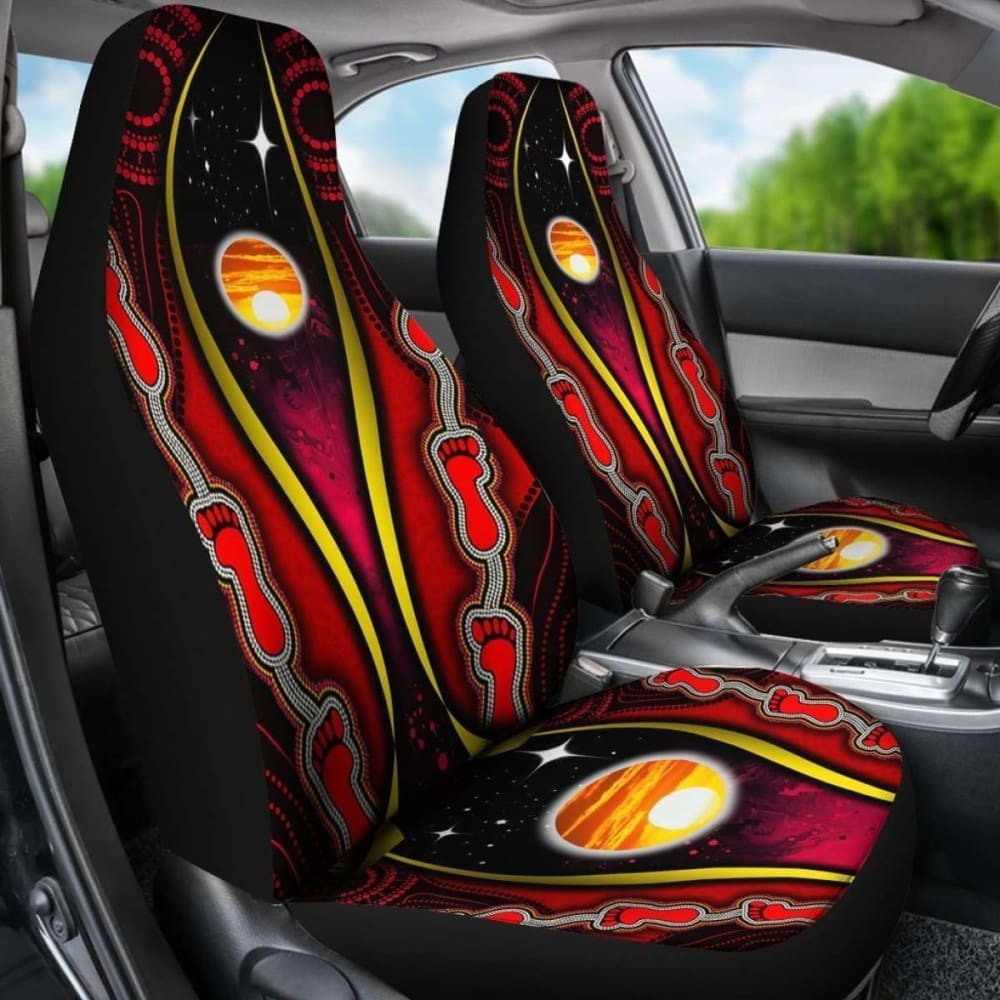 Australian \bCar Seat Covers - Australian Aboriginal Flags Symbolic Meaning -