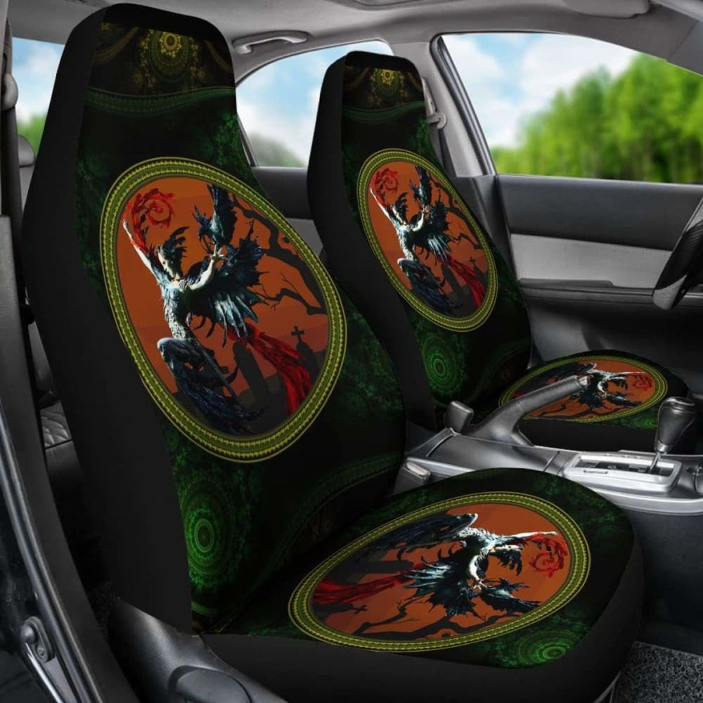 Celtic MorriGan Car Seat Covers Halloween Edition - Celtic Goddess