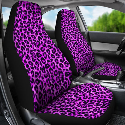 Purple Leopard Skin Print Car Seat Covers