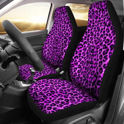 Purple Leopard Skin Print Car Seat Covers