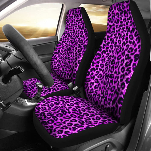 Purple Leopard Skin Print Car Seat Covers