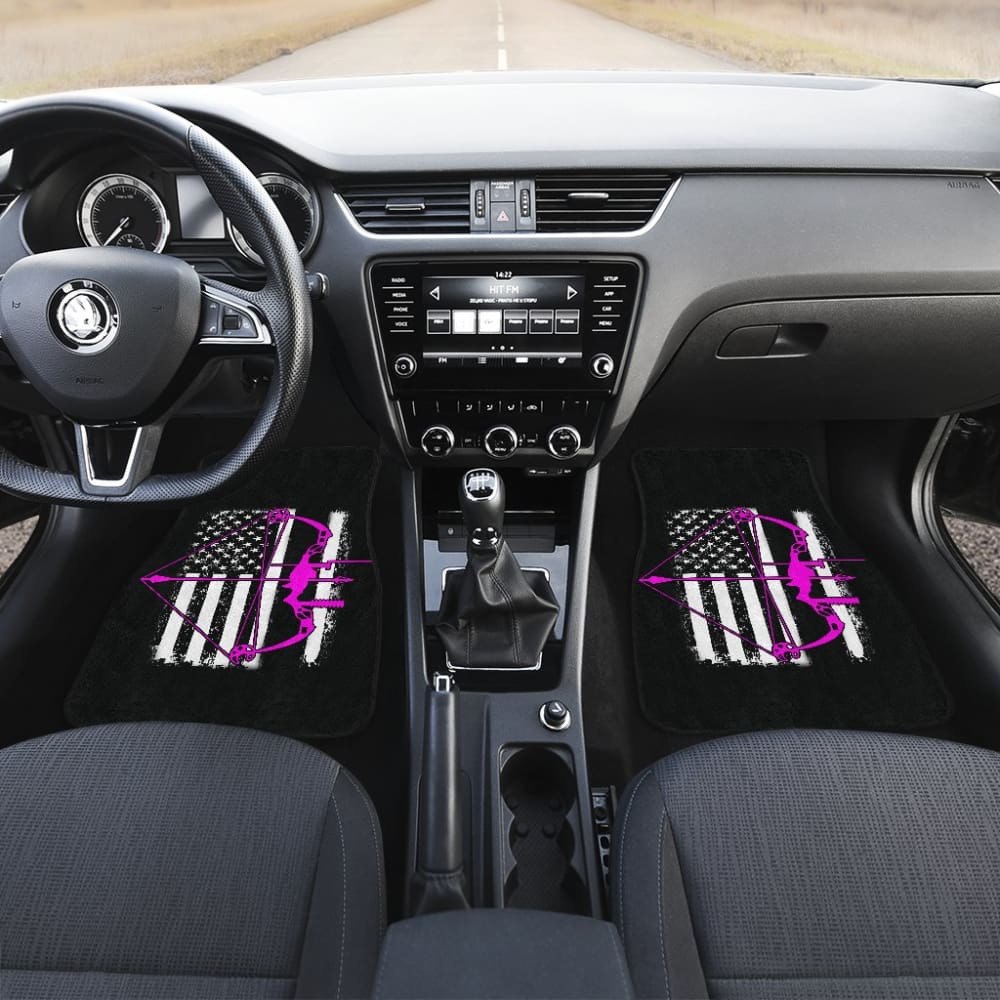 Pink Bow Hunter Flag Car Floor Mats Amazing Gift Ideas