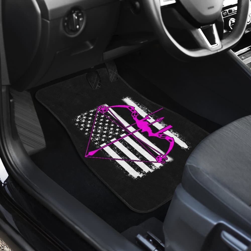 Pink Bow Hunter Flag Car Floor Mats Amazing Gift Ideas